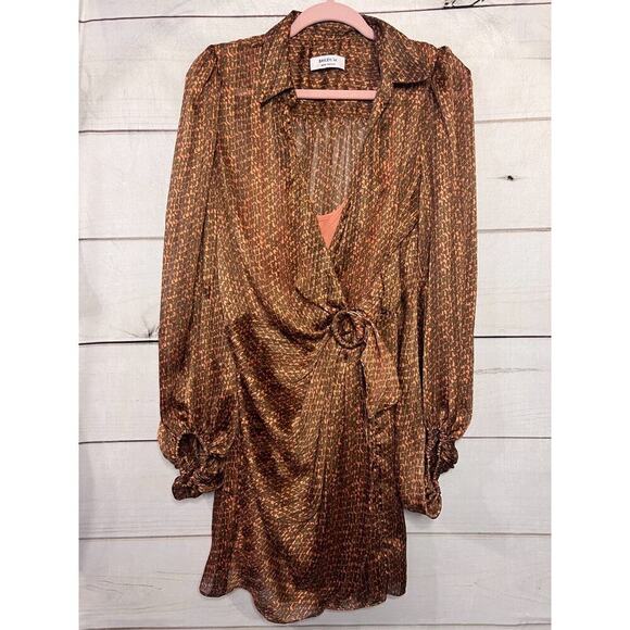 Bailey 44 Dress Size Medium Rust & Brown - Picture 1 of 6
